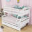 Aspen Loft Bed With Cabinet And Shelf - Solid Pine Wood And Safety Features-1258050004-1258241404
