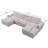 Compressible U-Shaped Sectional Sofa Set, Minimalist Style Modular Sectional Sofa, Corduroy Fabric Cloud Couch For Living Room-1398010721