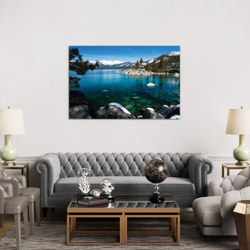 Rocks In A Lake, Lake Tahoe, California, Usa V by Panoramic Images - No Frame Print on Canvas, 152.5 cm H x 101.5 cm W