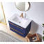 Meuble-lavabo flottant bleu moderne 30 po