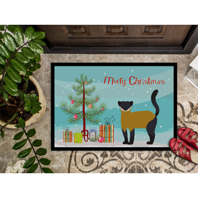 Tapis de porte pour l’extérieur antidérapant de noël marten Rayna