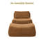 Canapé-lit moderne en chenille confortable avec coussin et repose-pieds-219622759