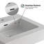Lavabo intégré de 61 cm (24 po) en surface solide blanche lustrée avec trop-plein