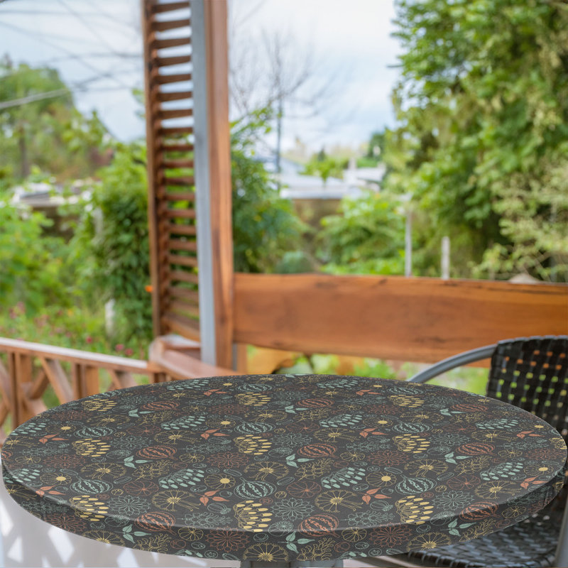 Bungalow Rose Botanical Fitted Round TableclothMulticolor 88510