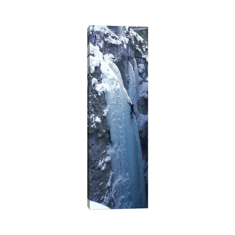 Ice Climber Marble Canyon Kootenay National Park British Columbia Canada by Panoramic Images - Panoramic Gallery-Wrapped Canvas Giclée on Canvas