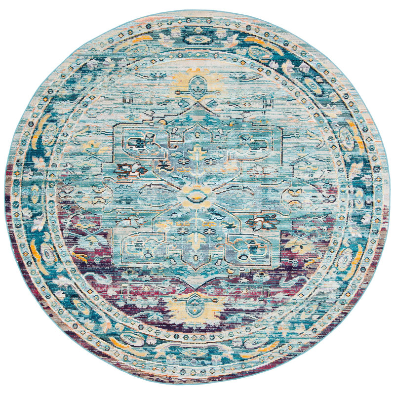 Lavine Crystal Performance Oriental Rug, Round 7'
