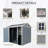 8 x 6 ft Resin Outdoor Storage Shed Waterproof Shed with Floor & Two Windows & Lockable Door, Tool Shed for Garden, Patio, Backyard,Gray-118167041