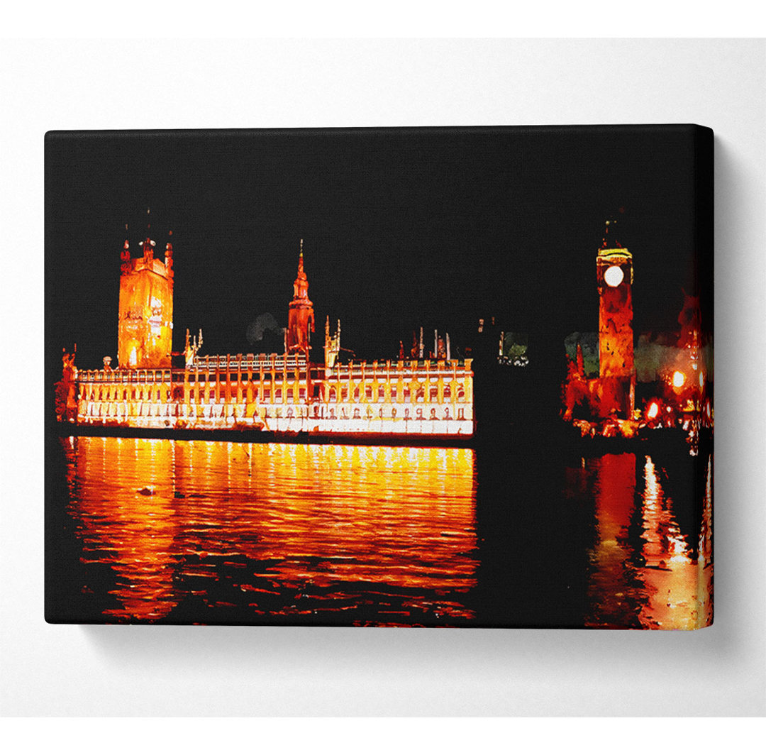 Houses Of Parliament Glow - Kunstdrucke auf Leinwand