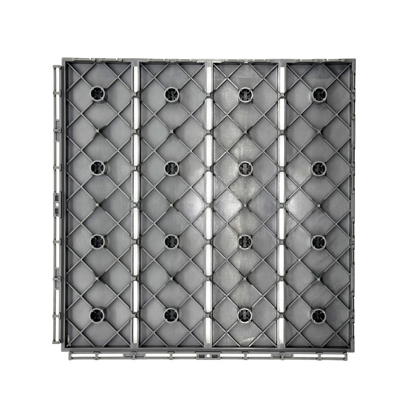 Sosuke 30cm L x 30cm W Plastic Interlocking Deck Tile, Grey