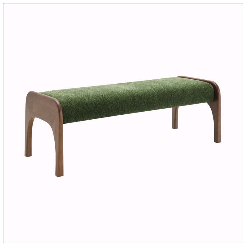 Banc long rembourré 50,25 po, Green