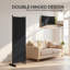 Paravent 6 panneaux, paravent pliable, noir-124393274
