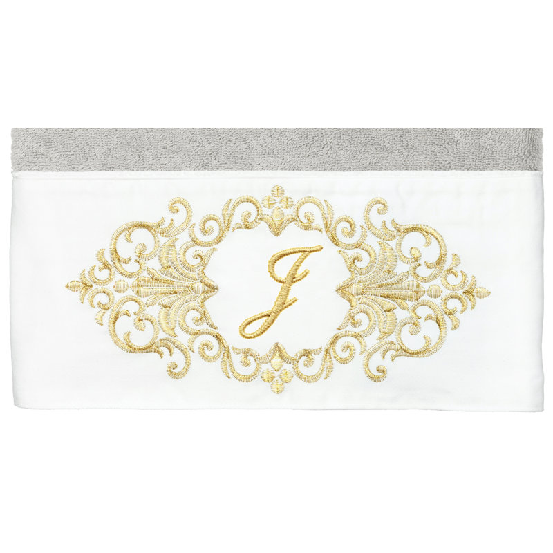 Linum Home Textiles 100% Turkish Cotton MONICA 2PC Embellished Bath Towel Set, J