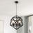20" Farmhouse 3-Light Geometric Chandelier Dimmable