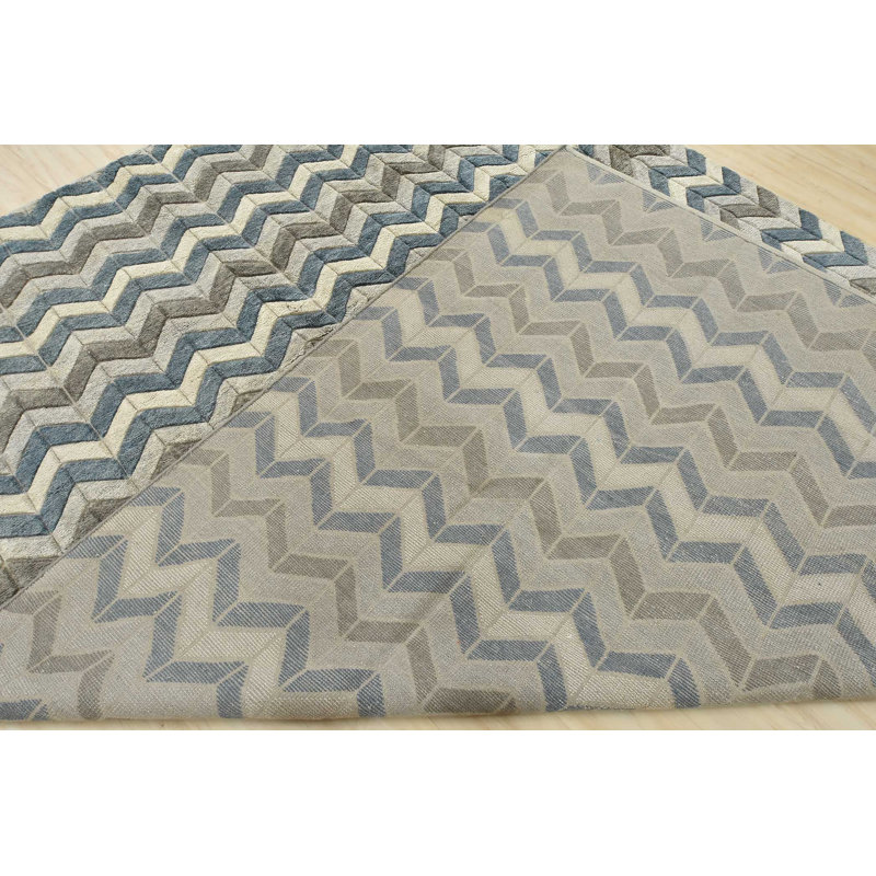 Tapis marocain en laine noué à la main gris