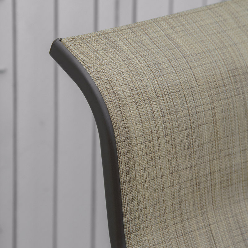 Fauteuil oscillant d'extérieur, balançoires pour patio extérieur avec mécanisme à bascule lisse et construction légère pour la cour arrière, brun clair