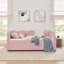Lit de jour, canapé-lit convertible polyvalent 3 en 1 Gingham avec couchette coulissante et poches de rangement latérales, idéal pour les espaces multiples-153600065-153600066
