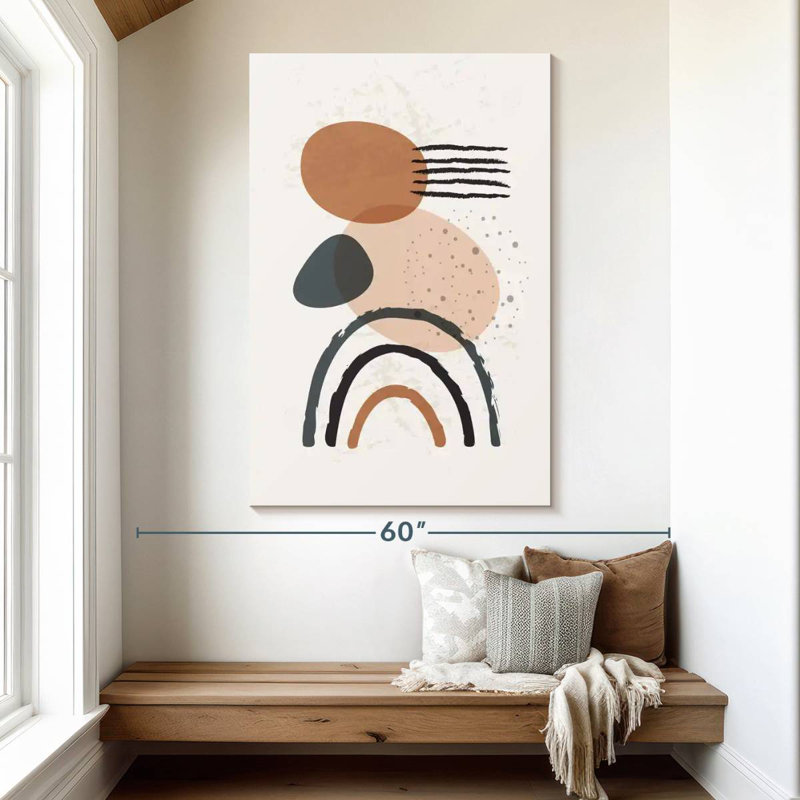 Avery Boho Abstract Neutrals, 51" H x 34" W