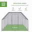 Grande cage à poules en métal avec housse imperméable anti-UV de 1 po en forme de cage à cage plate pour une utilisation dans une cour extérieure