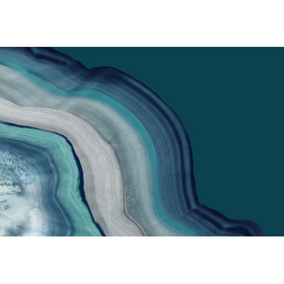 Agate bleu profond sur impression sur toile