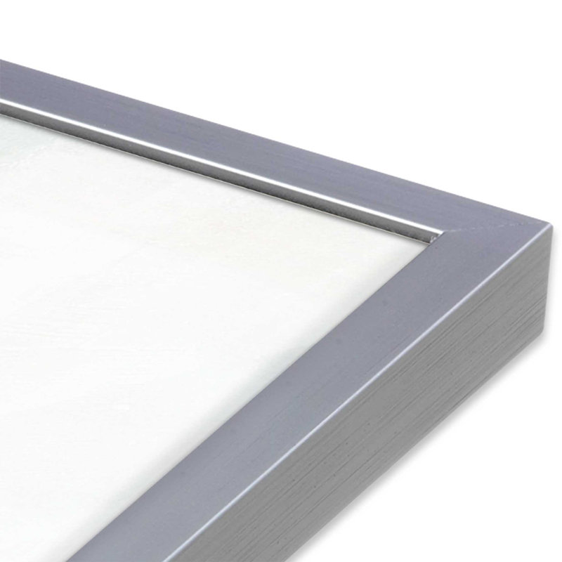 Soft Breeze Over Fields II, 17.75" H x 17.75" W, Open Corner Framed, Polished Chrome