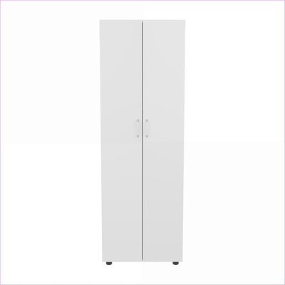 Armoires | Armoire de rangement Barkley | Blanc | Bois d'ingénierie