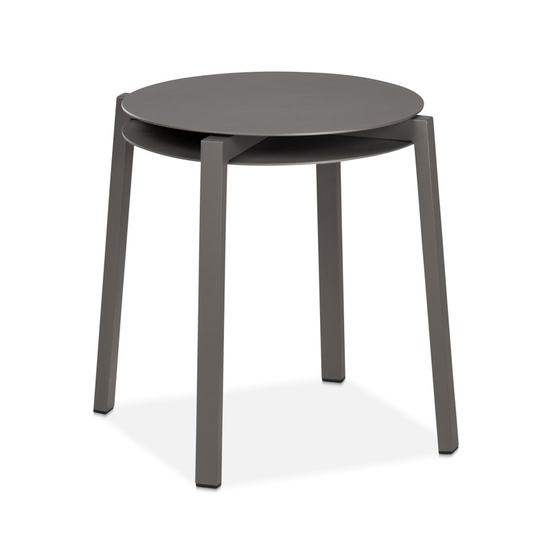 Montauk Round Side Table, Taupe
