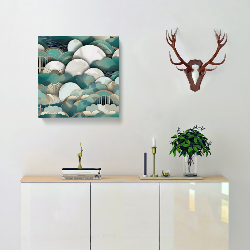 Cloudy Sky Deco - Wrapped Canvas