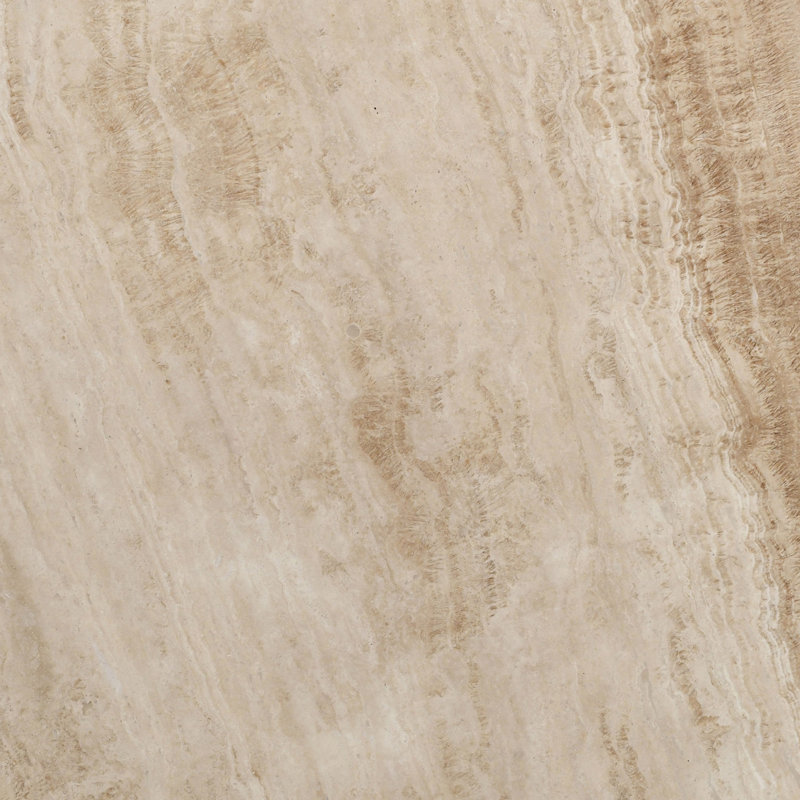 Table basse en travertin et bois de manguier Pietra