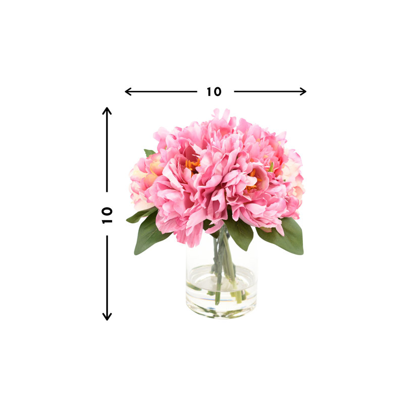 Peonies Floral Arrangement in Decorative Vase