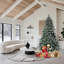 Arbre de Noël enneigé 6 / 7,5 / 9pi, 8 lumières DEL, auto-extensible, pommes de pin-353401137
