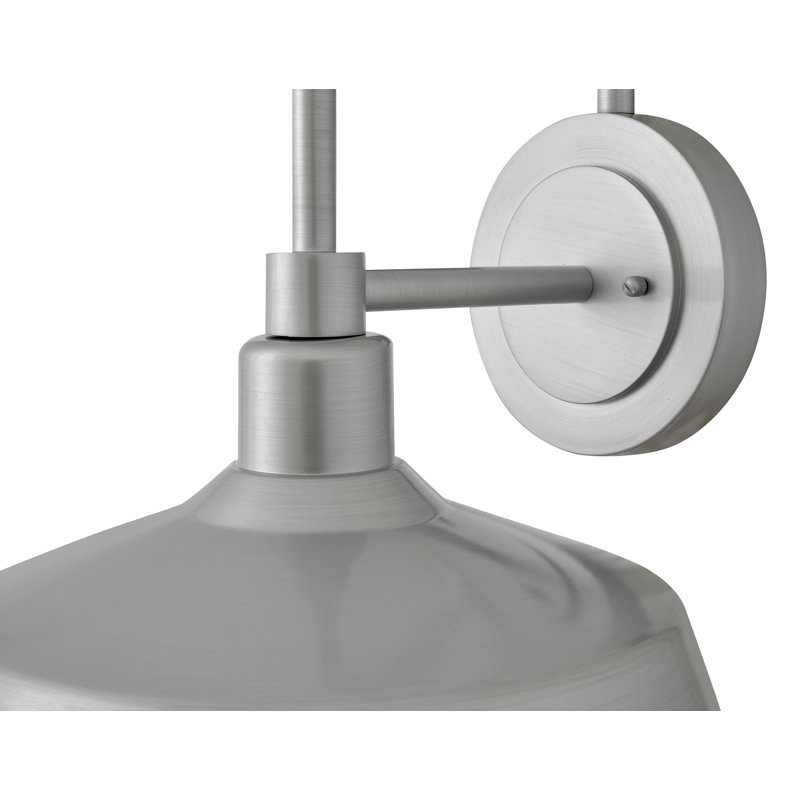Luminaire de grange mural Hinkley Forge, Antique Brushed Aluminum, 13.25" H x 12" W x 13.25" D