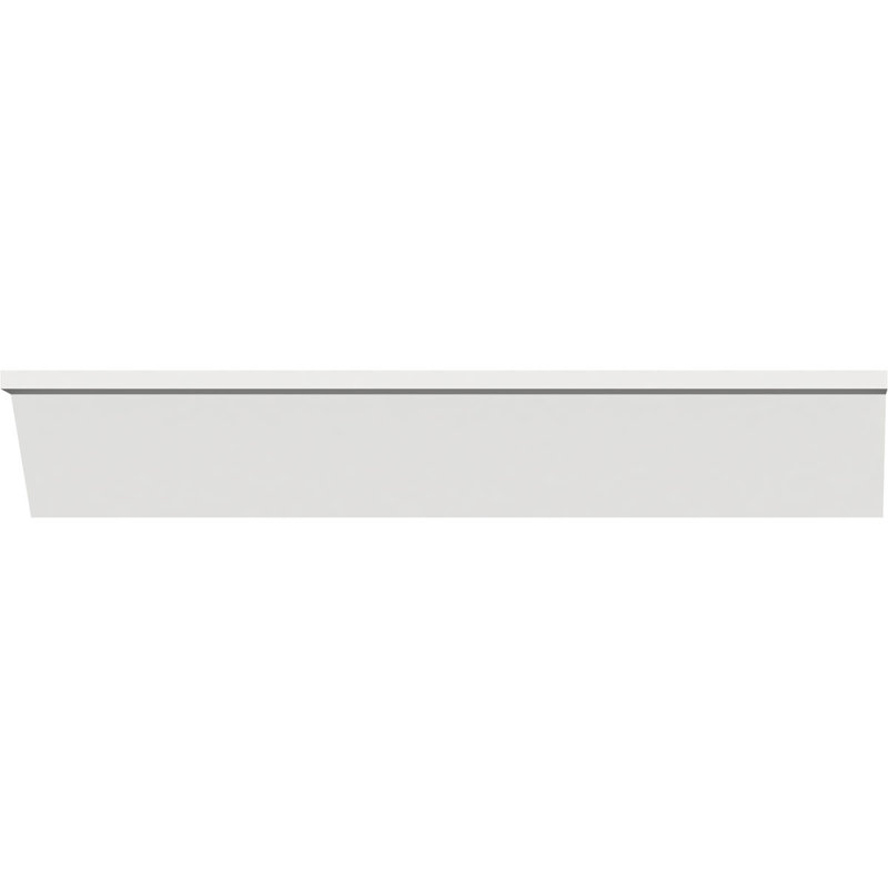 H 96'' W D PVC Moulding, 2" H x 96" W x 0.6875" D