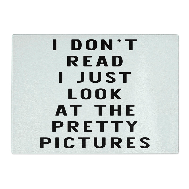 Don't Read Typography Chopping Board, 0.4cm H x 28.5cm W x 39cm L