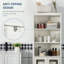 Grande armoire de rangement pour salle de bain avec tablette à 3 niveaux, armoire à porte en verre, tour à linge autoportante avec tablettes réglables