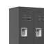 Casiers en métal 72 po avec 6 portes, armoire de rangement à réglages multiples, casiers de porte de couleur noire, unité spacieuse tout usage, bureau de gym à domicile idéal,