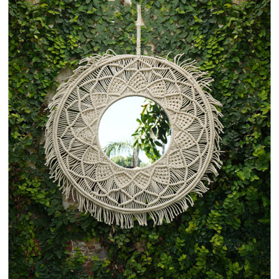 Jute Flat Wall Mirror