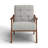 Ameer Tufted Fabric Accent Chair with Rubberwood Legs-352427193