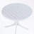 Round Plastic dining Table with sturdy legs