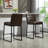Set of 2 Damylah Faux Leather Counter Stool with Black Metal Legs-270748162-270748161