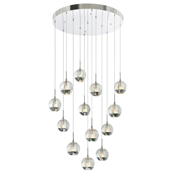 Orren Ellis Bagley 13 - Light Chrome Cluster Pendant & Reviews | Wayfair