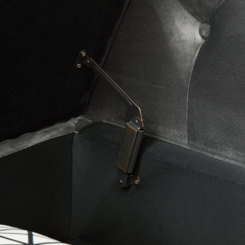 Canapé moderne avec rangement en velours 63 po, Gris