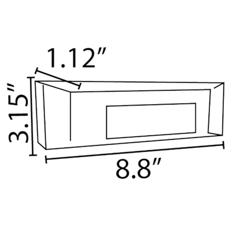 Black Aluminum LED Step/Deck Light with 3000K Temperature