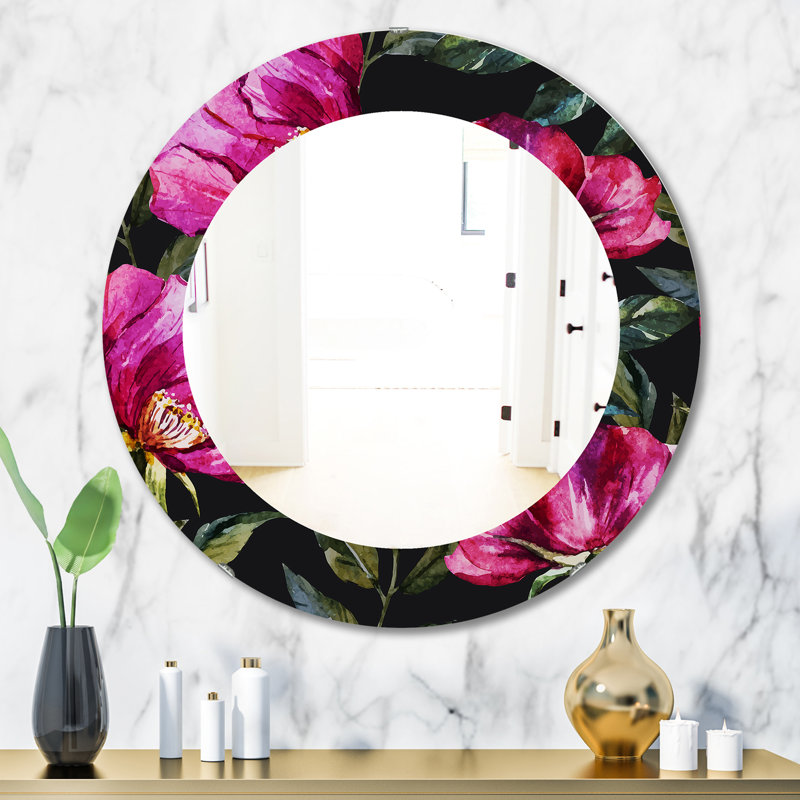 Miroir mural Obsidian Bloom 25, H 31,5 po x l po