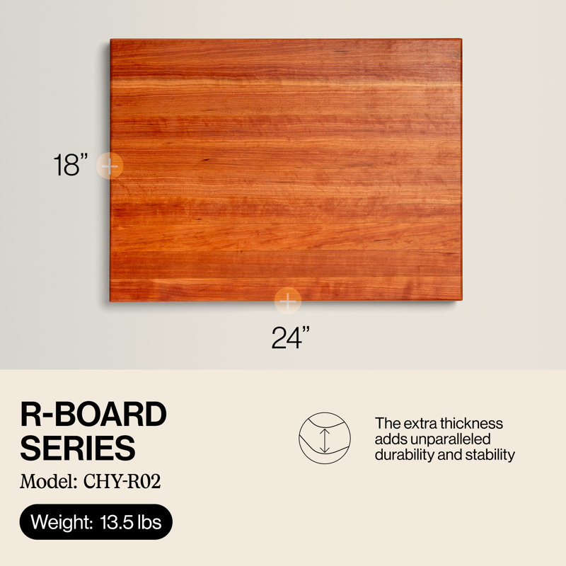 John Boos Wood Edge Grain Reversible Cutting Board, Walnut, 18" L x 12" W x 1.5" D