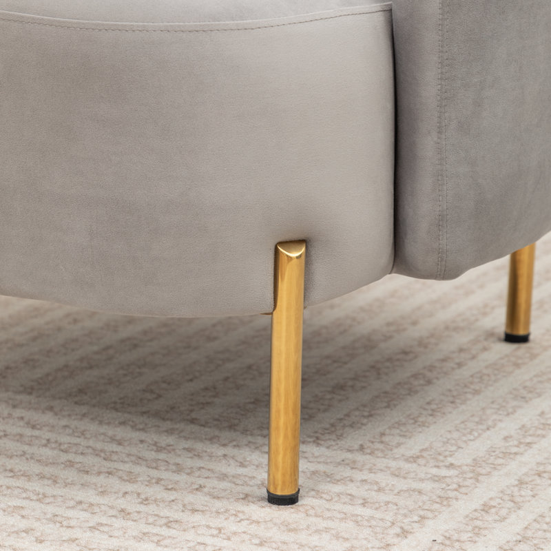 Chaise d'appoint rembourrée Edward, Gris