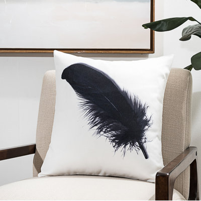  Feather Novelty Throw Pillow