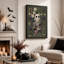 «White Ghost and Luna Moth In Vintage Botanical Halloween», art mural sur toile-1250163551