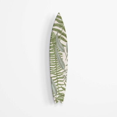 Planche de surf Ferns Botanical Light - Art audacieux sans cadre