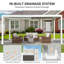16 ft. W x 10 ft. D Outdoor Aluminum Pergola with Louvred Roof-99603669