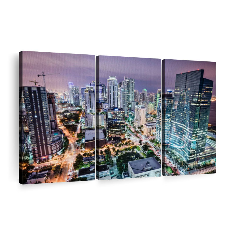 " Florida At Night ", 28" H x 45" W x 1.25" D
